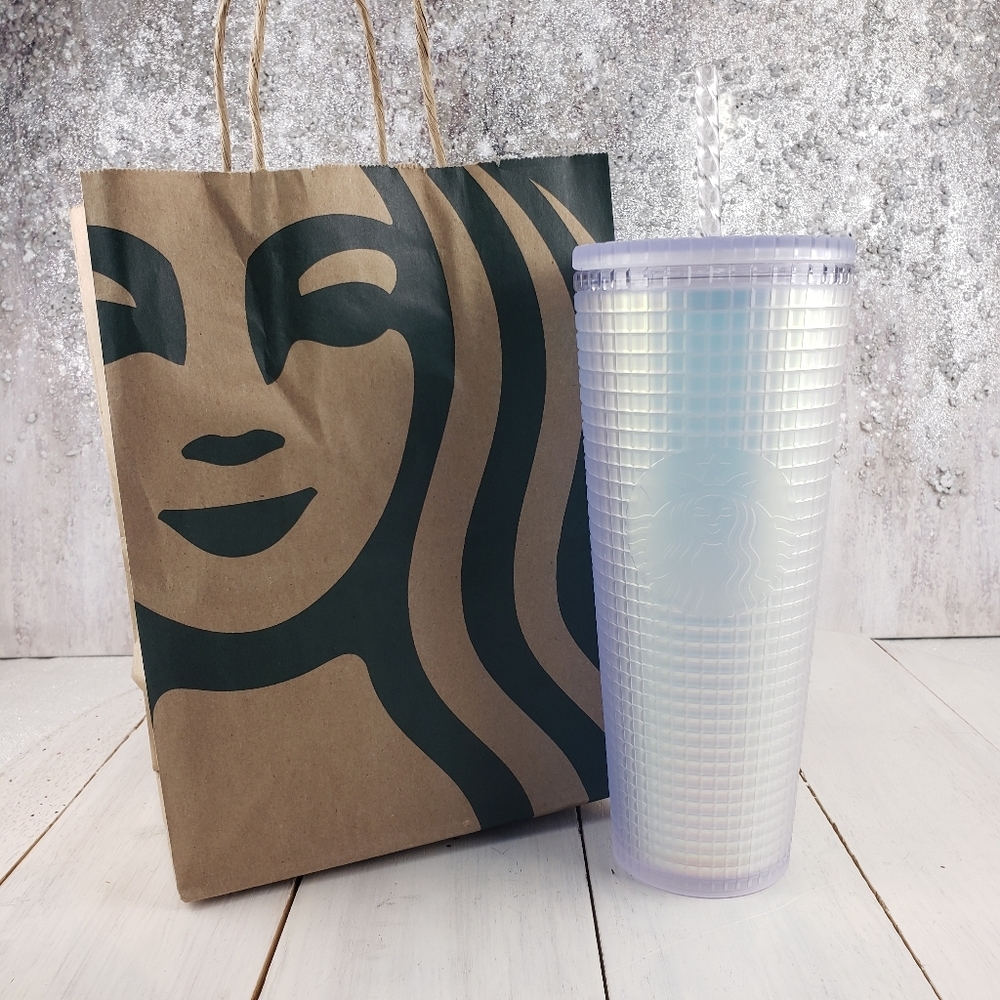 - NWT Starbucks grid icy iridescent opal spring 2022 venti cup 24 oz.